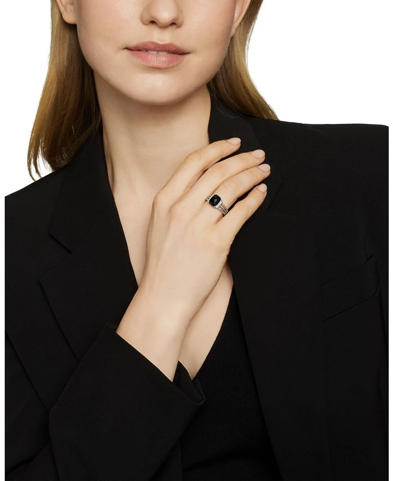 Petite Wheaton® Ring with Gemstone and Diamonds