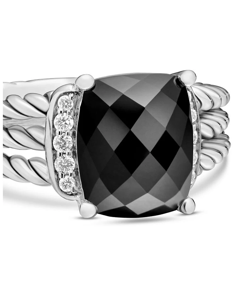 Petite Wheaton® Ring with Gemstone and Diamonds