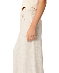 Wide Leg Tweed Trousers