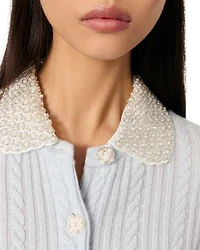 Cardigan with Jewelry Collar