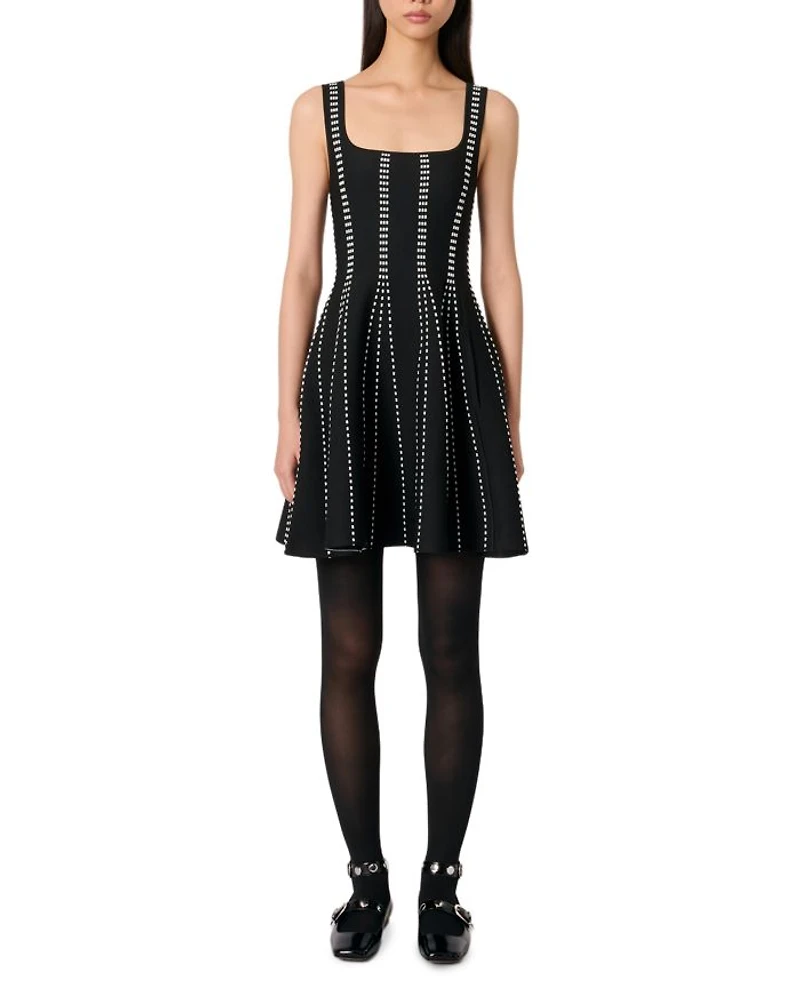 Short Jacquard Knit Dress