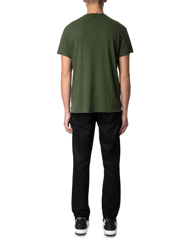 Monasti Cotton Rock 'N' Roll Graphic Henley