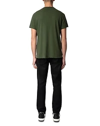 Monasti Cotton Rock 'N' Roll Graphic Henley