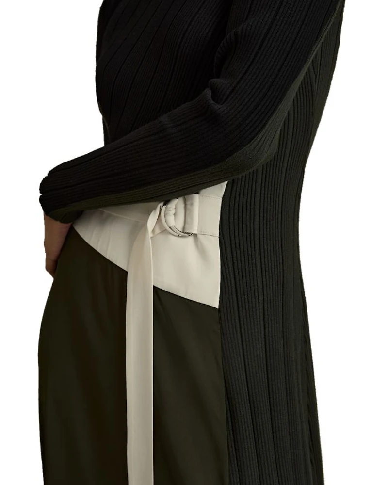 Emilina Knit Woven Midi Dress