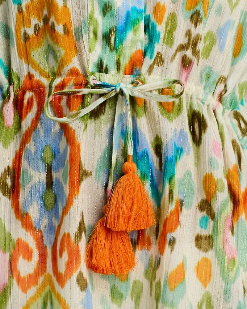 Ikat Caftan Swim Cover-Up