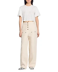 Beaded Cropped Tee