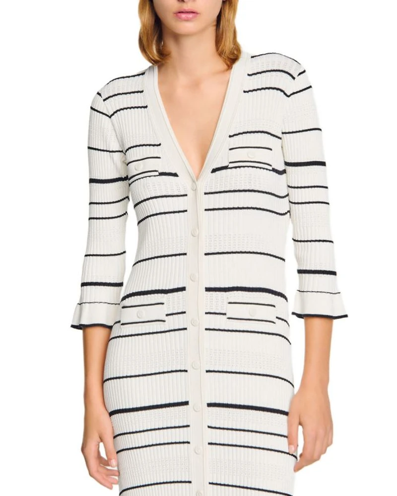 Striped Knit Maxi Dress