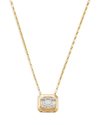 Bloomingdale's Fine Collection Diamond Square Pendant Necklace