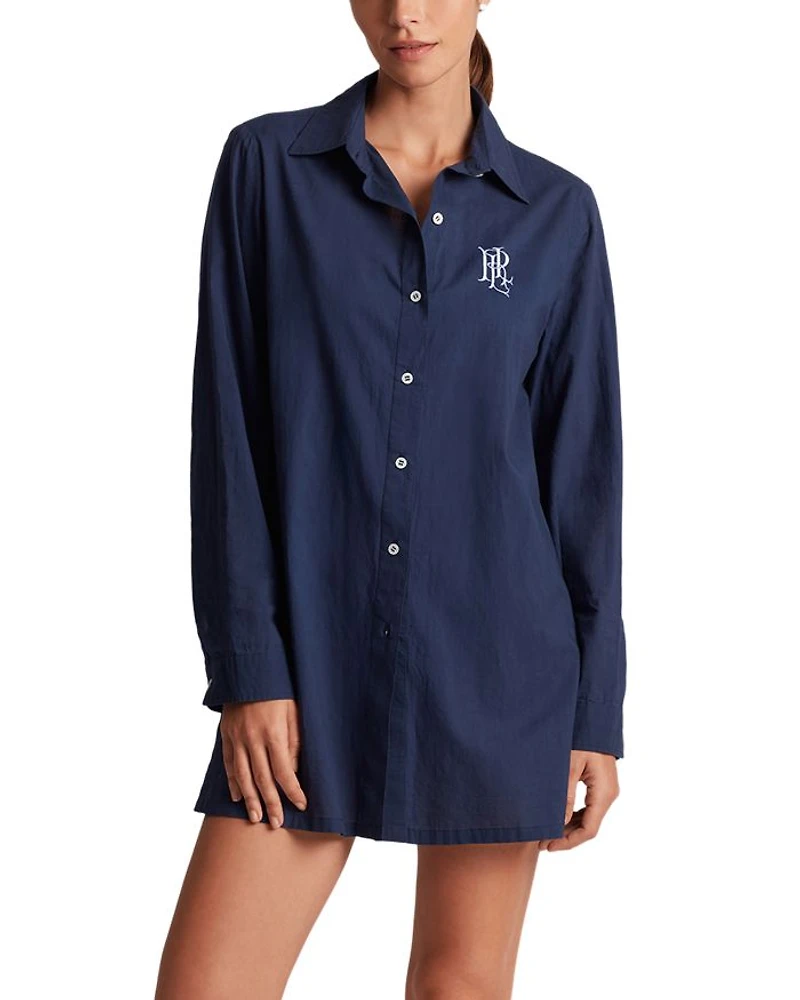 Embroidered Cover-Up Shirt