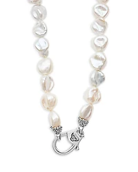 Sterling Silver Luna Keshi Pearl & Caviar Bead Long Strand Necklace, 34"