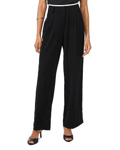 Vince Camuto Contrast Waist Wide Leg Pants