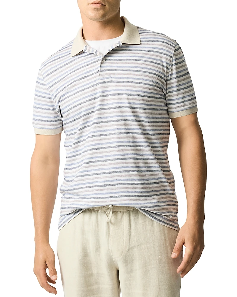 Rodd & Gunn Somes Island Slim Fit Striped Polo Shirt