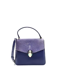 Pre-Owned Bvlgari Small Serpenti Forever Top Handle Bag Leather and Stingray