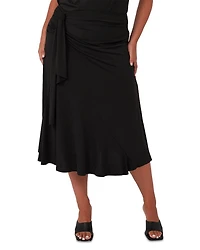 Plus Octavia Faux Wrap Skirt