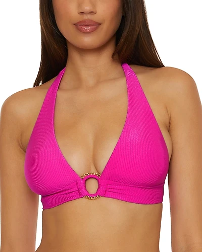 Becca by Rebecca Virtue Monte Carlo Mira Rib Halter Bikini Top