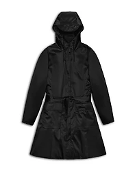 Curve Hooded Belted Waterproof Jacket