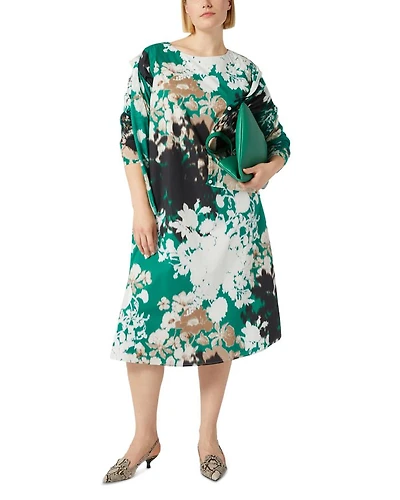 1A Uscita Holiday Printed Split Sleeve Dress