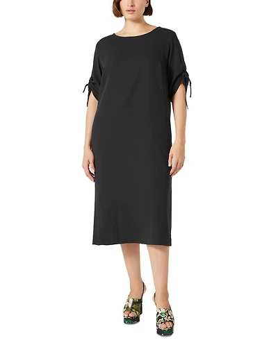 2A Uscita Geode Drawstring Sleeve Midi Dress