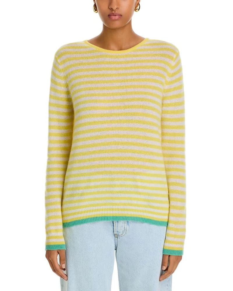 Cashmere Tipped Little Stripe Sweater
