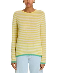 Cashmere Tipped Little Stripe Sweater