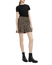 Diagonal Mini Skirt