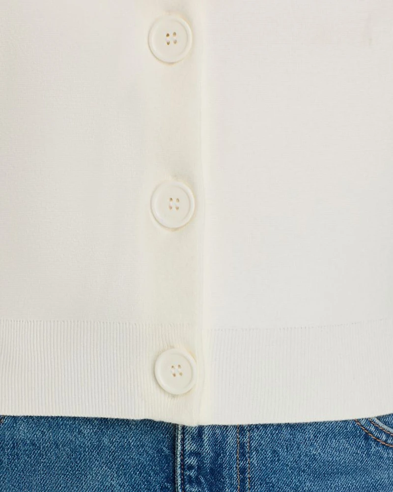 Embroidered Collar Cardigan