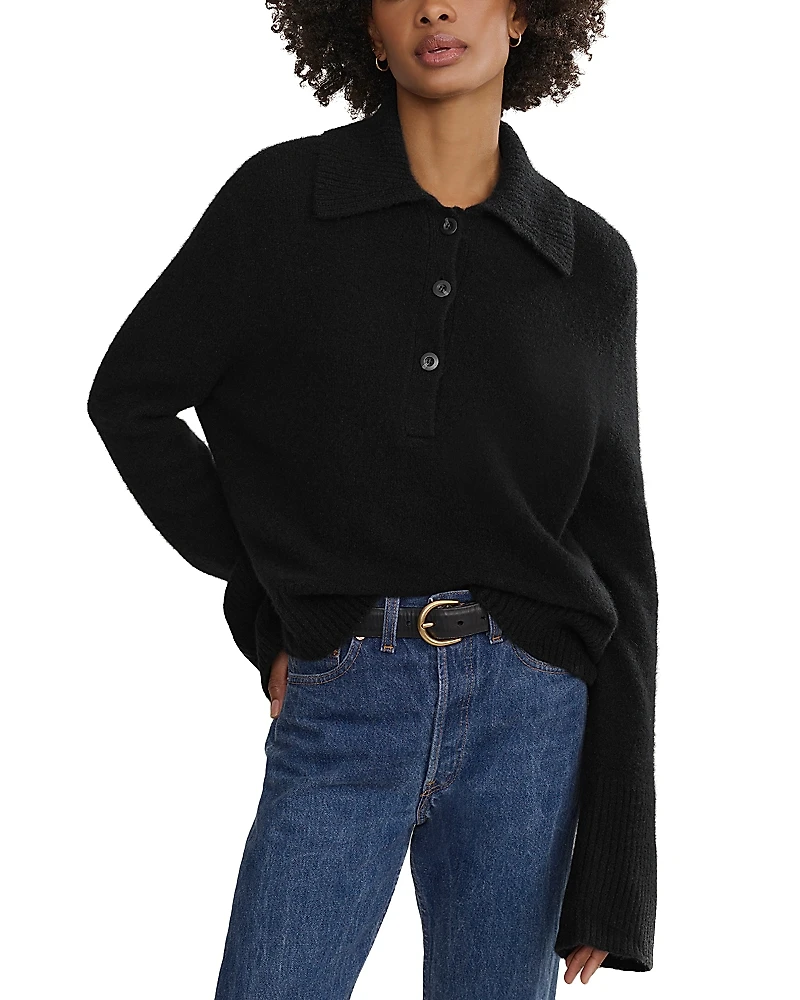 Jenni Kayne Stevie Cashmere Blend Polo Sweater
