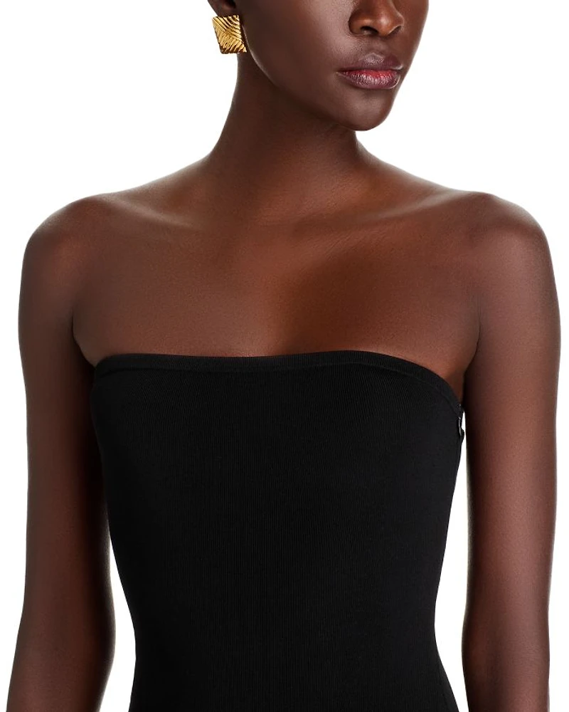 Tube Top Sheer Maxi Dress