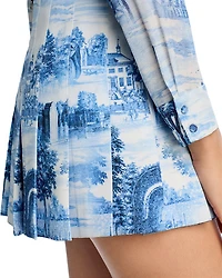 Carter Stitch Pleated Mini Skirt