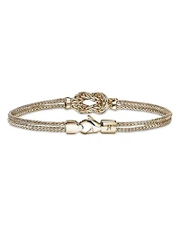 14K Yellow Gold Love Knot Diamond Bracelet