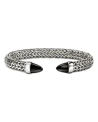 Sterling Silver Spear Black Onyx Cuff Bracelet