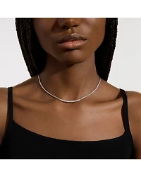 14K Yellow Gold & Sterling Silver JH Essentials Diamond Pavé Collar Necklace, 16-18"