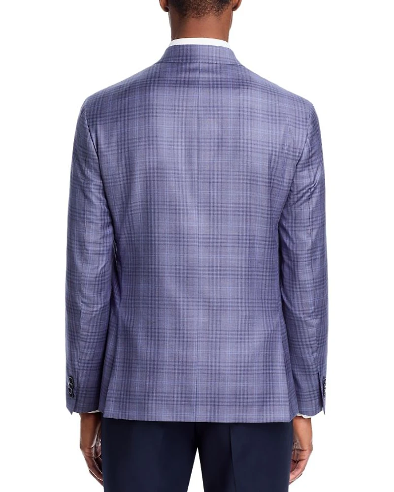Tonal Plaid Regular Fit Sport Coat