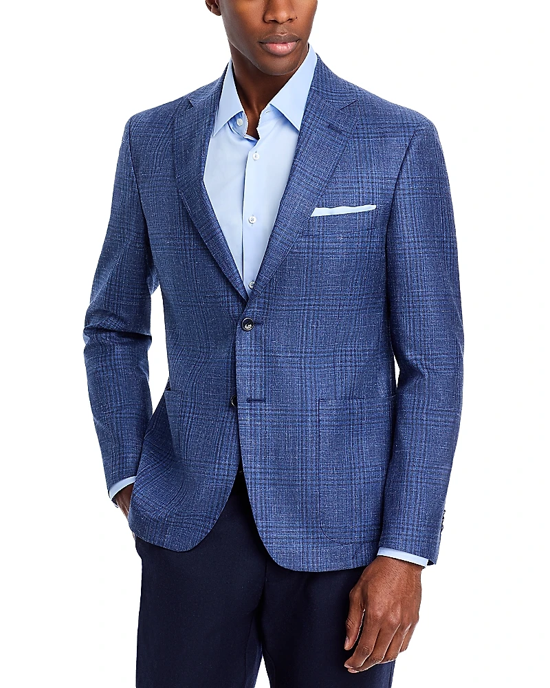 The Men's Store at Bloomingdale's Plaid Regular Fit Unstructured Sport Coat