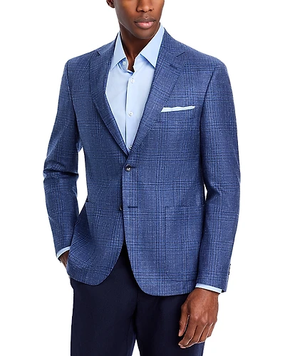 The Men's Store at Bloomingdale's Plaid Regular Fit Unstructured Sport Coat