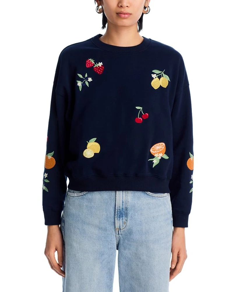 Fruit Embroidered Sweatshirt - Exclusive