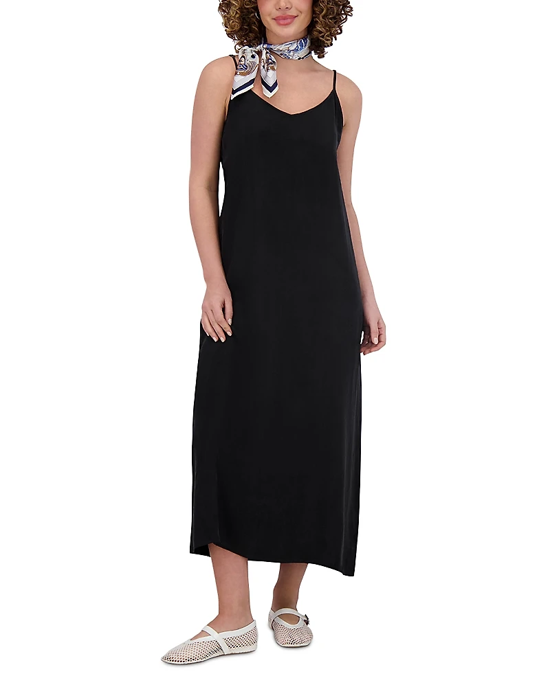 Point Brushed A Line Slip Dress