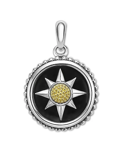 Lagos Men's 18K Yellow Gold & Sterling Silver Anthem Black Agate Starburst Amulet Pendant - Exclusive