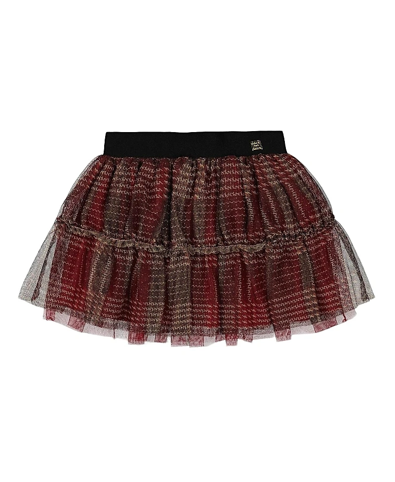 Deux par Deux Girls' Glittering Tulle Skirt