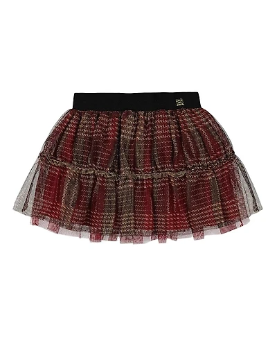 Deux par Deux Girls' Glittering Tulle Skirt