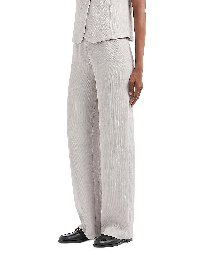 Emporio Armani Fluid Cannette Ribbed Trousers