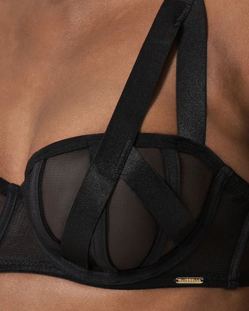 Karolina Mesh Strappy Underwire Bra