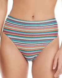 Red Carter High Waist Bikini Bottom