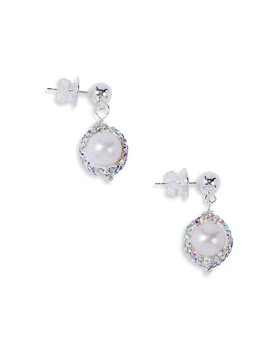 Pearl Octopuss. y Pearl Drop Crystal & Cultured Freshwater Pearl Drop Earrings