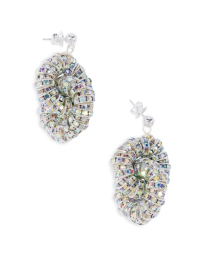 Pearl Octopuss. y Diamond Tire Crystal Drop Earrings