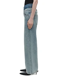 Kove High Rise Double Waistband Jeans Two Tone Del Mar