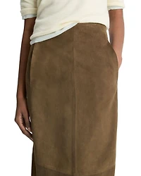 Suede Midi Skirt