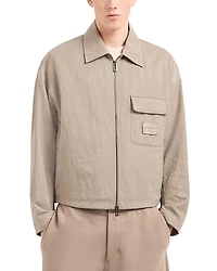 Emporio Armani Regular Fit Nylon Trucker Jacket