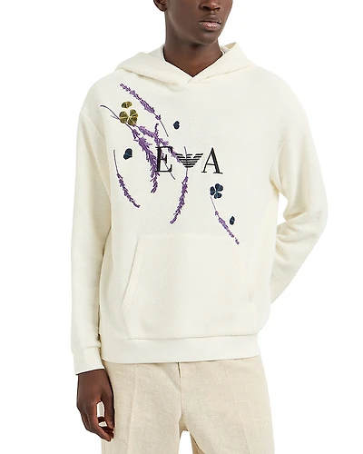 Emporio Armani Floral Embroidery Pullover Sweatshirt