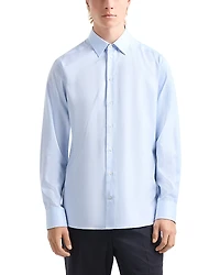 Emporio Armani New York Regular Fit Micro Chevron Dress Shirt